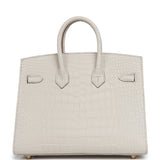 Hermes Birkin Sellier 25 Beton Matte Alligator Gold Hardware - Thumbnail View 4