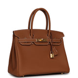 Hermes Birkin 30 Gold Togo Gold Hardware - Thumbnail View 2