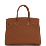 Hermes Birkin 30 Gold Togo Gold Hardware - Thumbnail View 4