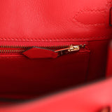 Pre-owned Hermes Birkin 25 Rouge de Coeur Swift Gold Hardware - Thumbnail View 8