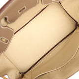 Pre-owned Hermes Special Order (HSS) Birkin 30 Gris Tourterelle, Etoupe, Parchemin Togo Palladium Hardware - Thumbnail View 8