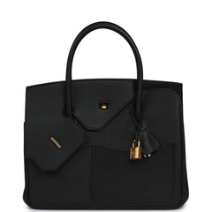 Hermes Birkin 30 En Desordre Black Togo and Swift Gold Hardware