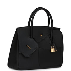 Hermes Birkin 30 En Desordre Black Togo and Swift Gold Hardware
