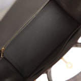 Hermes Special Order (HSS) Birkin 25 Beton, Gris Tourterelle Ostrich Brushed Gold Hardware - Thumbnail View 9