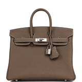 Hermes Birkin 25 Etoupe Togo Palladium Hardware - Thumbnail View 1