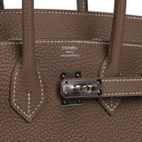 Hermes Birkin 25 Etoupe Togo Palladium Hardware - Thumbnail View 7