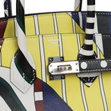 Hermes "One Two Three and Away We Go" Birkin 25 Multicolor Swift Palladium Hardware - Thumbnail View 8