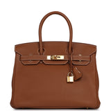 Pre-owned Hermes Birkin 30 Gold Togo Gold Hardware - Thumbnail View 1