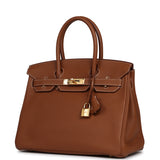 Pre-owned Hermes Birkin 30 Gold Togo Gold Hardware - Thumbnail View 5