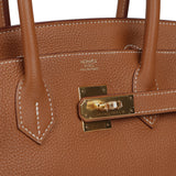 Pre-owned Hermes Birkin 30 Gold Togo Gold Hardware - Thumbnail View 7
