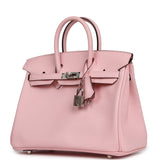 Pre-owned Hermes Birkin 25 Rose Sakura Swift Palladium Hardware - Thumbnail View 5