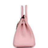 Pre-owned Hermes Birkin 25 Rose Sakura Swift Palladium Hardware - Thumbnail View 3