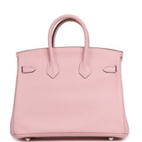 Pre-owned Hermes Birkin 25 Rose Sakura Swift Palladium Hardware - Thumbnail View 4