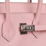 Pre-owned Hermes Birkin 25 Rose Sakura Swift Palladium Hardware - Thumbnail View 7