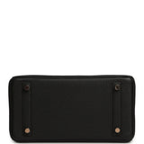 Hermes Birkin 25 Touch Black Togo, Shiny Niloticus Crocodile Touch Rose Gold Hardware - Thumbnail View 6