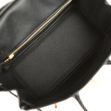 Hermes Birkin 25 Touch Black Togo, Shiny Niloticus Crocodile Touch Rose Gold Hardware - Thumbnail View 8
