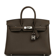 Hermes Birkin 25 Vert Loden Togo Palladium Hardware