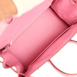 Hermes Birkin 25 Bubblegum Ostrich Boreal Palladium Hardware - Thumbnail View 8