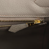 Pre-owned Hermes Birkin 30 Etain Clemence Gold Hardware - Thumbnail View 8
