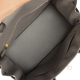 Pre-owned Hermes Birkin 30 Etain Clemence Gold Hardware - Thumbnail View 9
