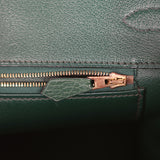 Vintage Hermes Birkin 35 Vert Anglais Ardennes Gold Hardware - Thumbnail View 9