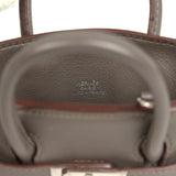 Pre-owned Hermes Micro Birkin 15 Etain Swift Palladium Hardware - Thumbnail View 7