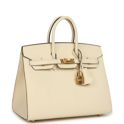 Hermes Birkin Sellier 25 Nata Epsom Gold Hardware