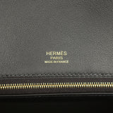 Hermes Birkin 30 Cote-a-Cote Tuffetage, Black Swift Permabrass Hardware - Thumbnail View 8
