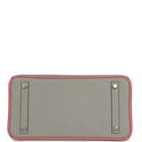 Hermes Special Order (HSS) Birkin 30 Gris Mouette, Rose Azalee Epsom Brushed Palladium Hardware - Thumbnail View 6