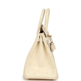 Hermes Birkin 25 Nata Ostrich Boreal Gold Hardware - Thumbnail View 3
