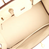 Hermes Birkin 25 Nata Ostrich Boreal Gold Hardware - Thumbnail View 8