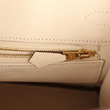 Hermes Birkin 25 Nata Ostrich Boreal Gold Hardware - Thumbnail View 9