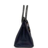 Hermes Special Order (HSS) Birkin 30 Bleu Iris, Gris Agate Ostrich Brushed Gold Hardware - Thumbnail View 3