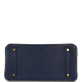 Hermes Special Order (HSS) Birkin 30 Bleu Iris, Gris Agate Ostrich Brushed Gold Hardware - Thumbnail View 6
