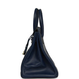 Vintage Hermes Birkin 35 Bleu Marine Ardennes Gold Hardware - Thumbnail View 4