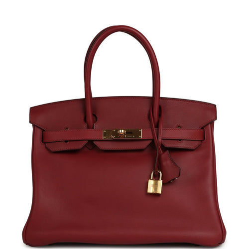 Pre-owned Hermes Birkin 30 Rouge Vif Jonathan Gold Hardware