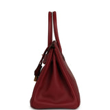 Pre-owned Hermes Birkin 30 Rouge Vif Jonathan Gold Hardware - Thumbnail View 4