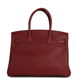 Pre-owned Hermes Birkin 30 Rouge Vif Jonathan Gold Hardware - Thumbnail View 3