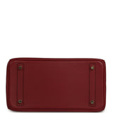 Pre-owned Hermes Birkin 30 Rouge Vif Jonathan Gold Hardware - Thumbnail View 6