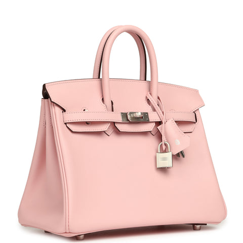 Hermes Special Order (HSS) Birkin 25 Rose Sakura Verso Swift Brushed Palladium Hardware