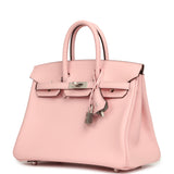 Hermes Special Order (HSS) Birkin 25 Rose Sakura Verso Swift Brushed Palladium Hardware - Thumbnail View 5