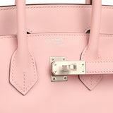 Hermes Special Order (HSS) Birkin 25 Rose Sakura Verso Swift Brushed Palladium Hardware - Thumbnail View 7