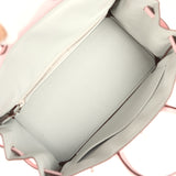 Hermes Special Order (HSS) Birkin 25 Rose Sakura Verso Swift Brushed Palladium Hardware - Thumbnail View 8