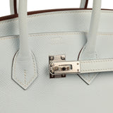 Hermes Birkin Sellier 25 Bleu Brume Epsom Palladium Hardware - Thumbnail View 7