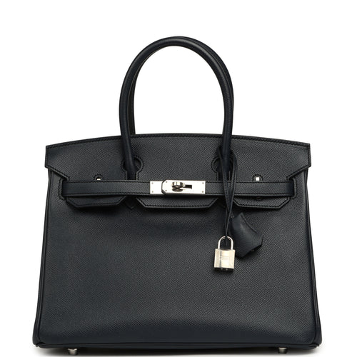 Hermes Birkin 30 Bleu Indigo Epsom Palladium Hardware