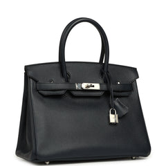 Hermes Birkin 30 Bleu Indigo Epsom Palladium Hardware