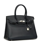 Hermes Birkin 30 Bleu Indigo Epsom Palladium Hardware - Thumbnail View 2