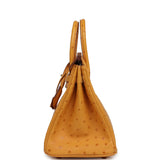 Hermes Birkin 25 Safran Ostrich Gold Hardware - Thumbnail View 3