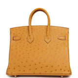 Hermes Birkin 25 Safran Ostrich Gold Hardware - Thumbnail View 4