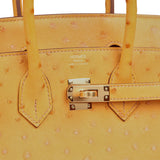 Hermes Birkin 25 Safran Ostrich Gold Hardware - Thumbnail View 7